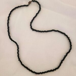Delicate Tiny Black Beaded Double Clasp Necklace Add On